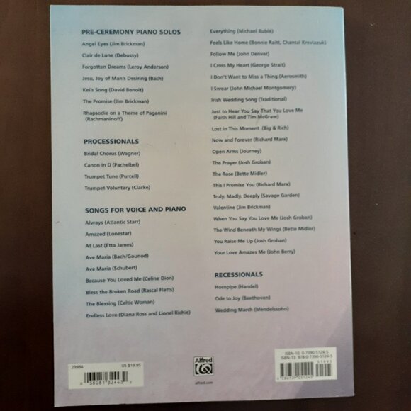 Alfred World's Greatest Wedding Music Book Piano Vocal Chords - Picture 2 of 3